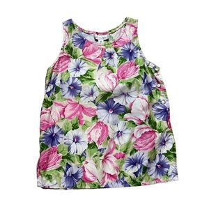 Austin Hill womens vintage floral sleeveless blouse‎ sz 10